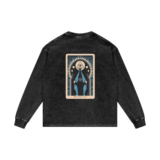 Acid Wash Oversize Long Sleeve T-Shirt