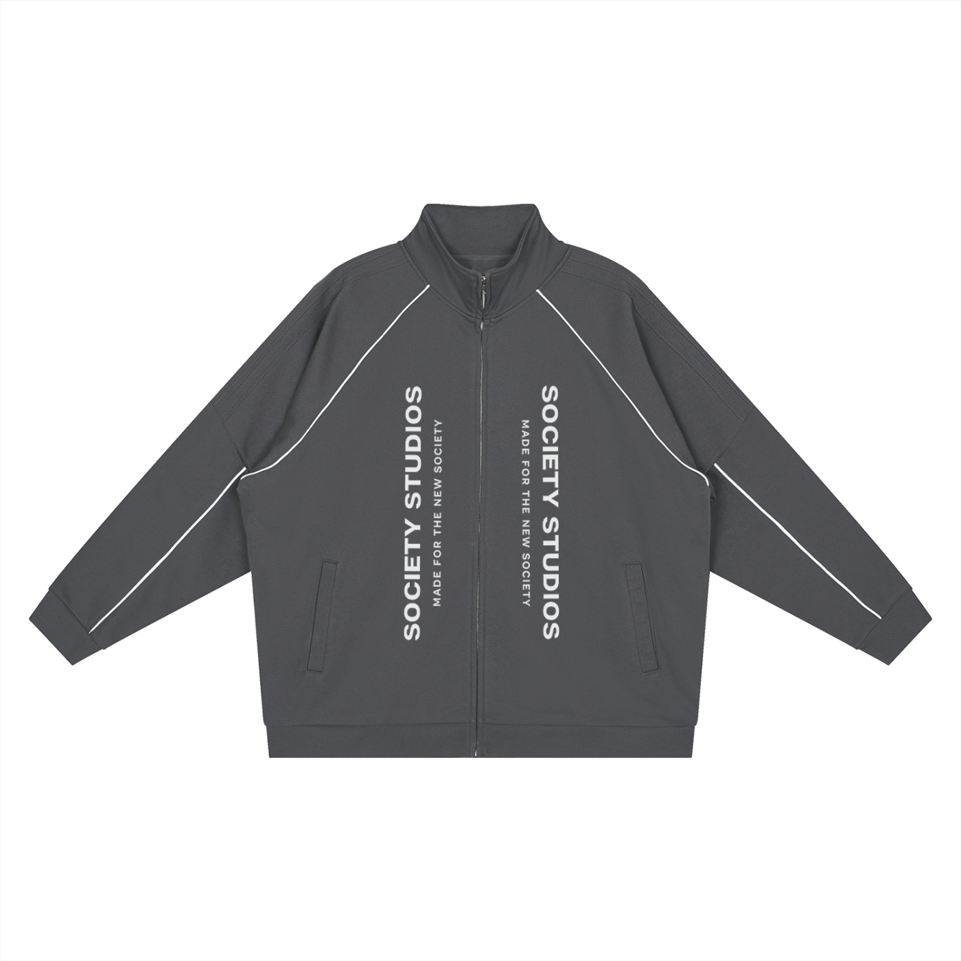 Reflection Striped Raglan Sleeve  Jacket