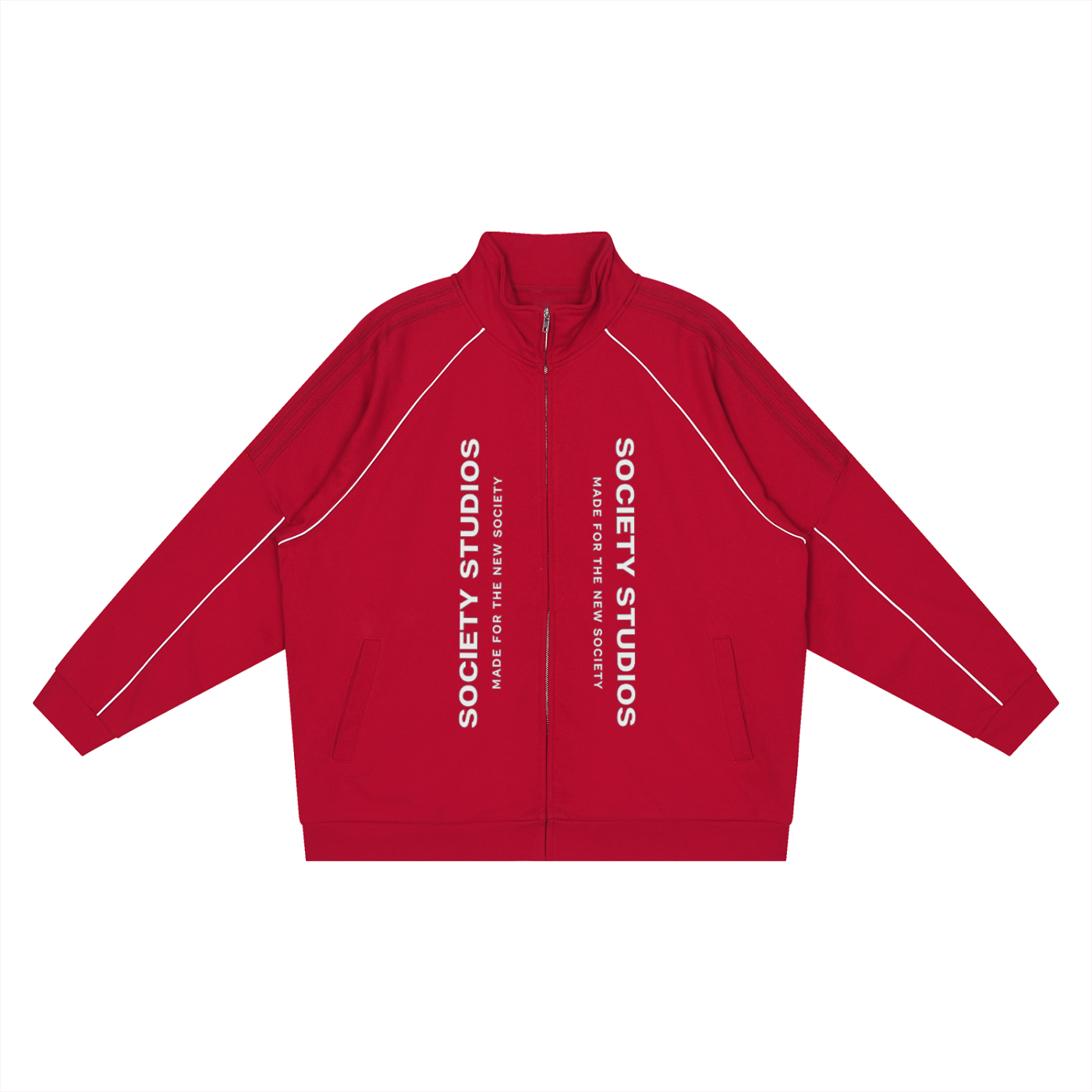 Reflection Striped Raglan Sleeve  Jacket