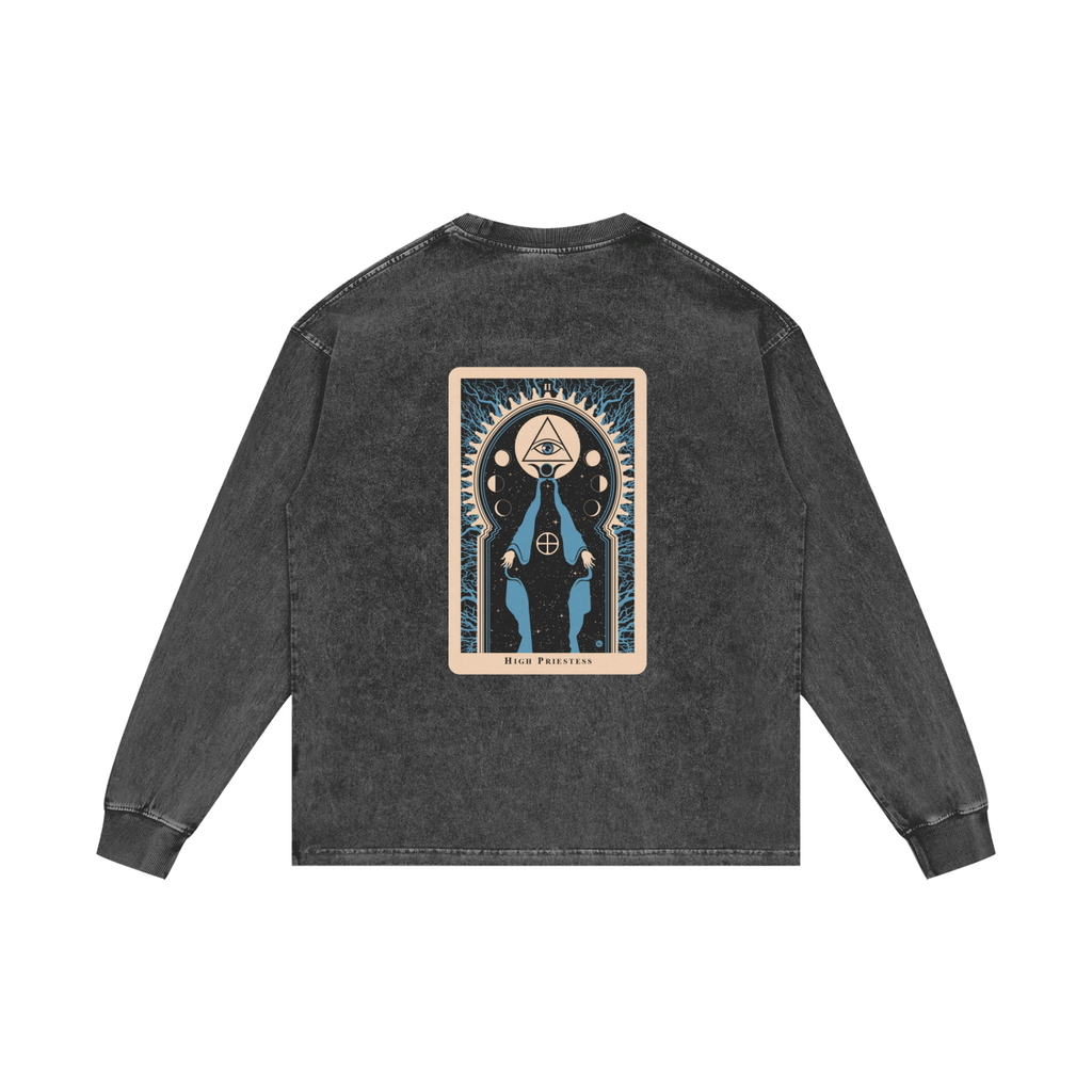 Acid Wash Oversize Long Sleeve T-Shirt