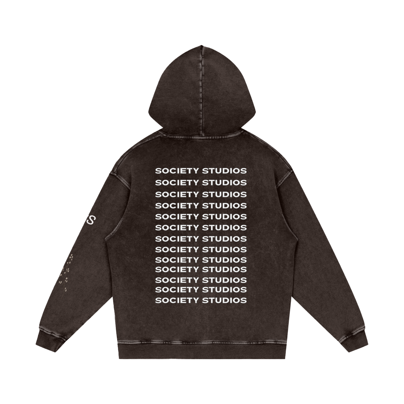 Snow Washed Loose Cotton Hoodie