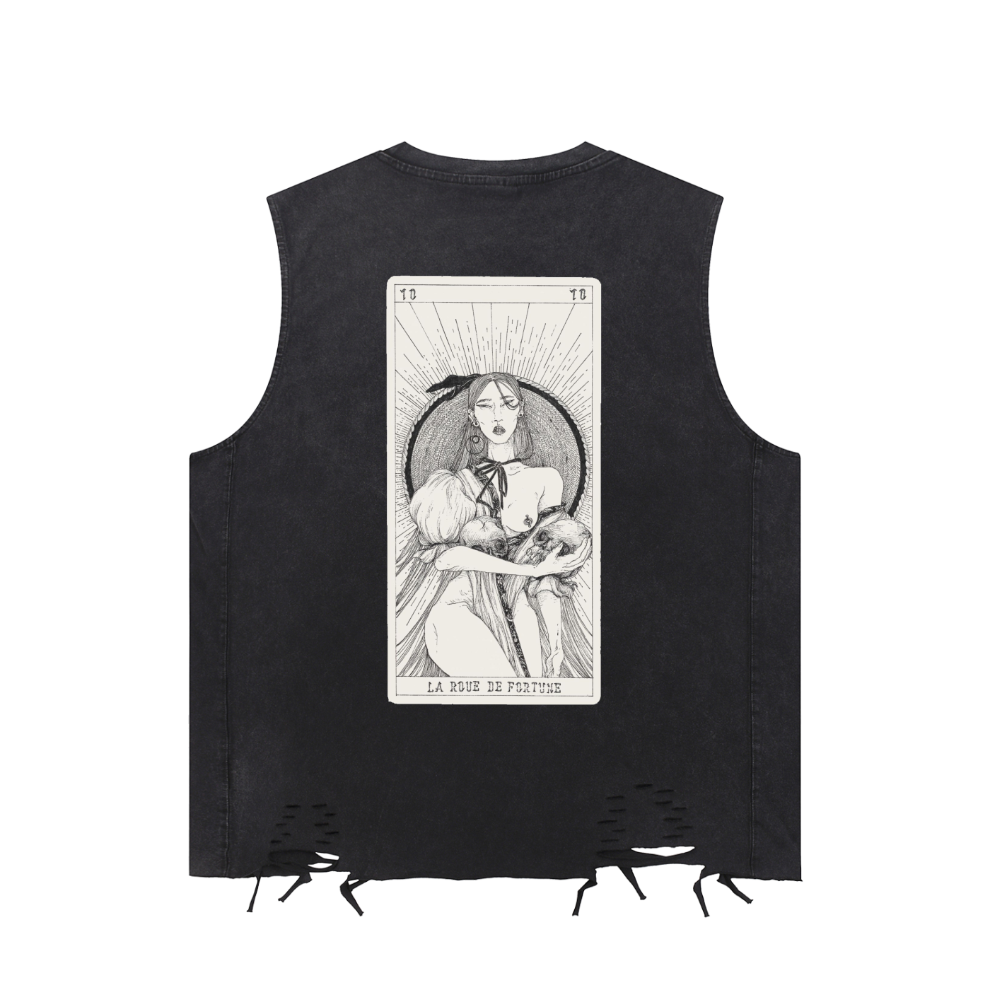 Snow Washed Raw-Hem Tank Top