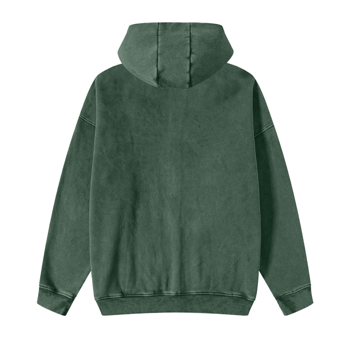 Snow Washed Zip-Through Fleece Hoodie