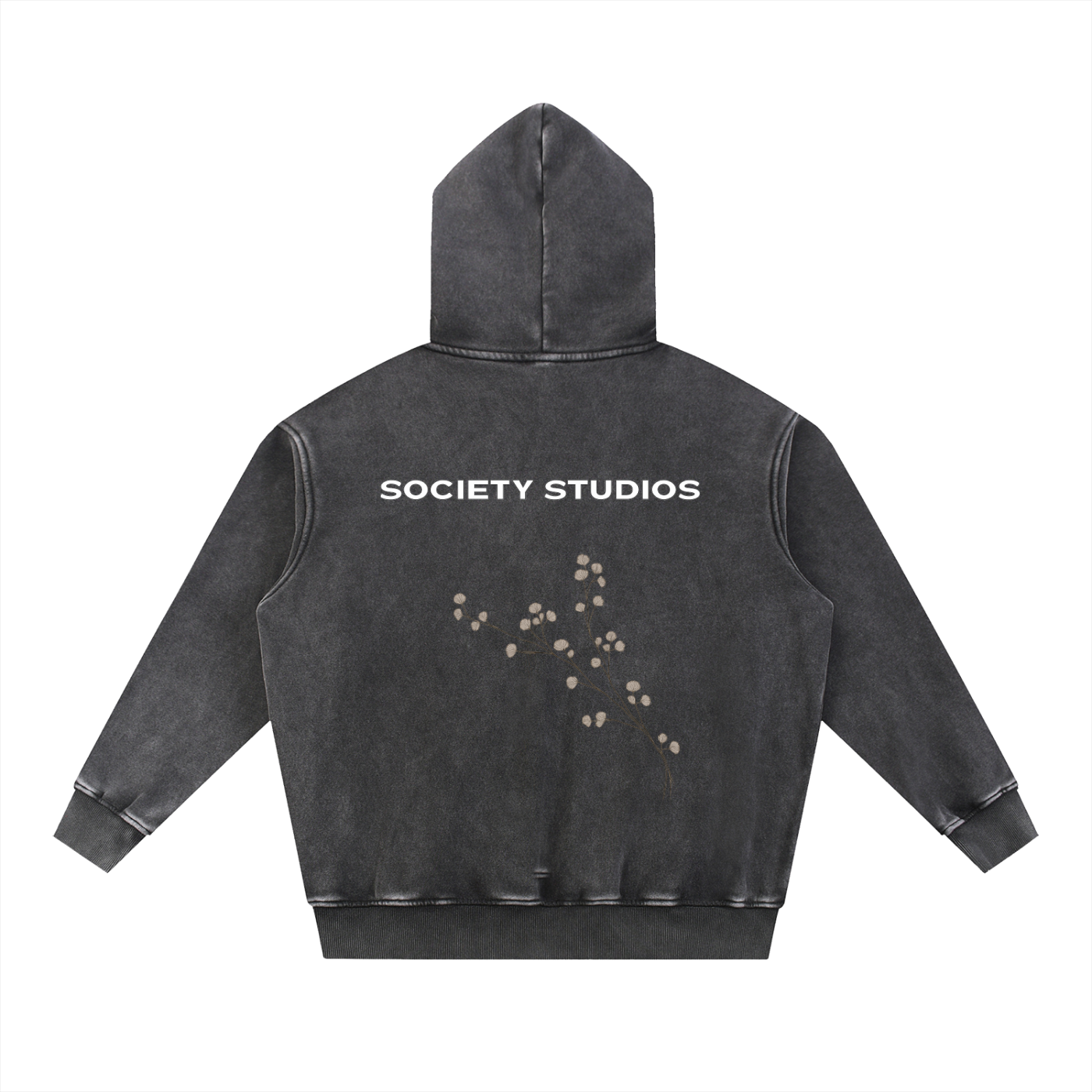 Snow Wash Fleece Oversize Hoodie