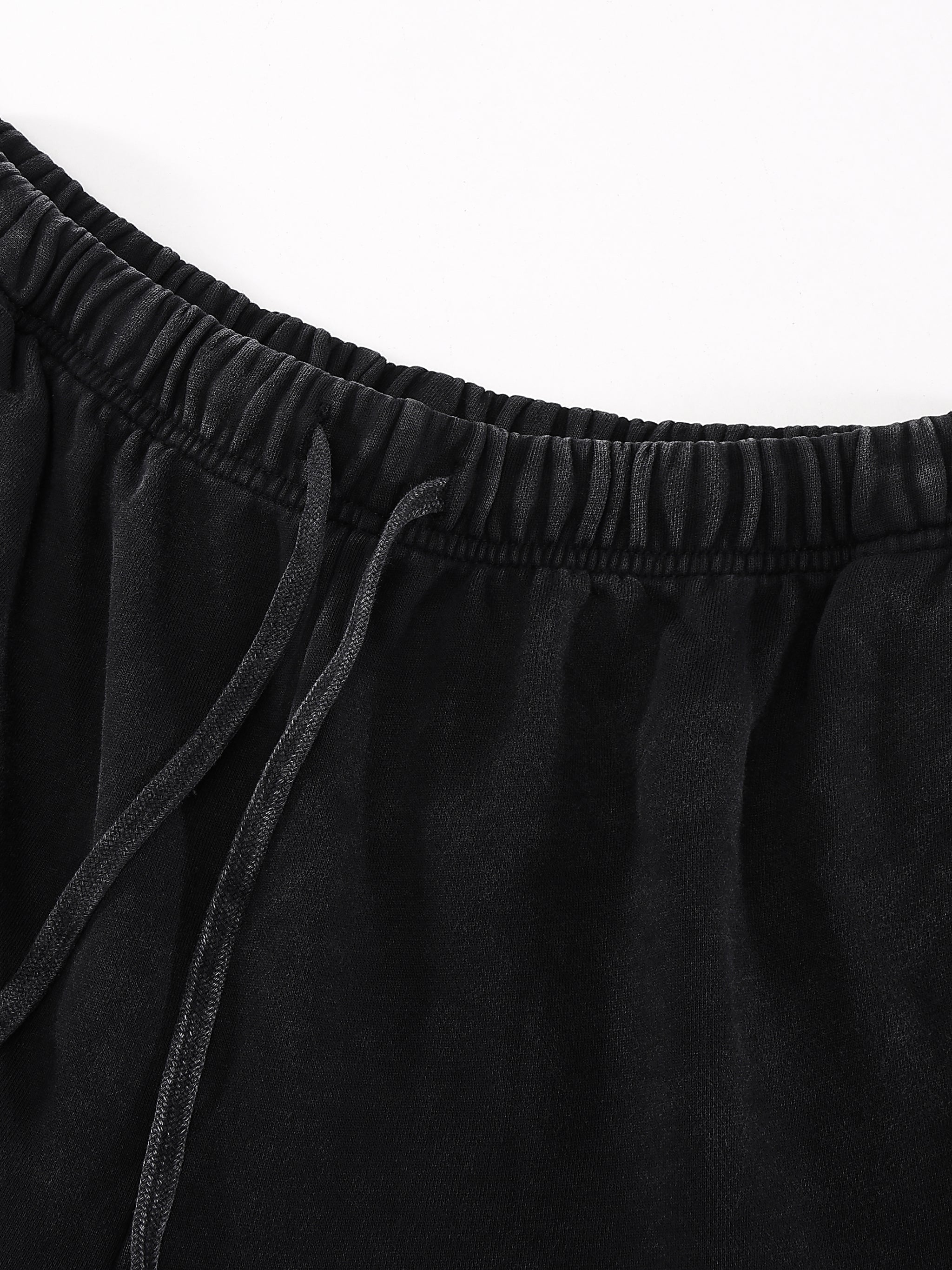 Snow Washed Raw Hem Shorts